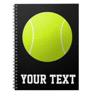 Custom Text Tennis Player or Team School Notebook
