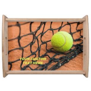 Custom Text Tennis Serving Tray