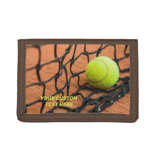 Custom Text Tennis Trifold Wallet