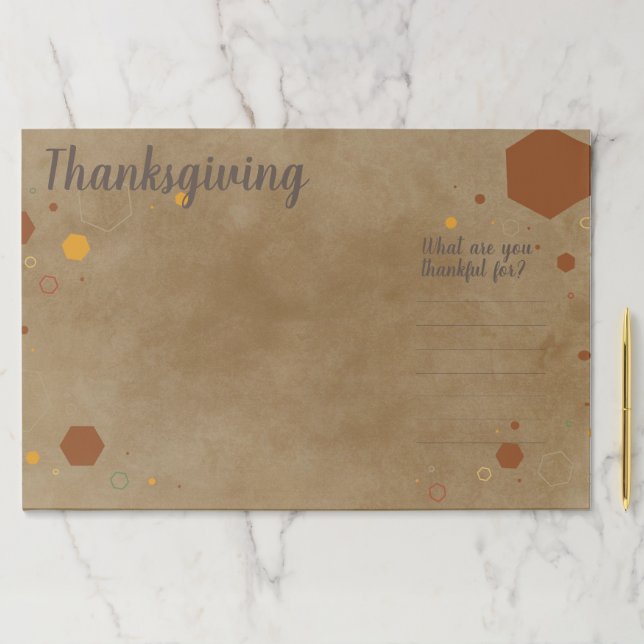 Custom Text Thanksgiving Tear-away Placemats (Insitu)