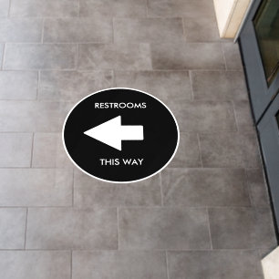 Custom Text This Way Sign - Small Business Offices Floor Decals