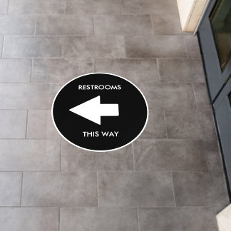 Custom Text This Way Sign - Small Business Offices Floor Decals
