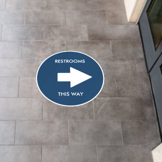 Custom Text This Way Sign - Small Business Offices Floor Decals