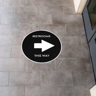 Custom Text This Way Sign - Small Business Offices Floor Decals