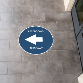 Custom Text This Way Sign - Small Business Offices Floor Decals