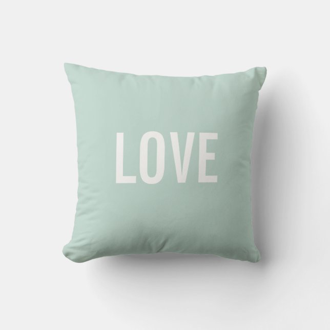 Custom Text Throw Pillows Template | LOVE (Front)