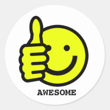 Personalised Thumbs Up Stickers, Blue, x 35