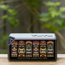 Custom Text Tiki Totems Bluetooth Speaker