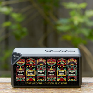 Custom Text Tiki Totems Bluetooth Speaker