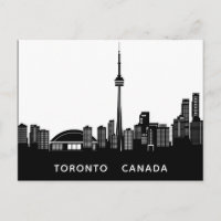 Custom text Toronto Silhouette postcard