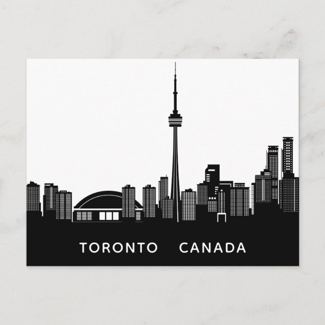 Custom text Toronto Silhouette postcard (Front)