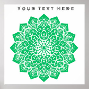 Custom Text Traditional Floor Art Display Cultural Poster