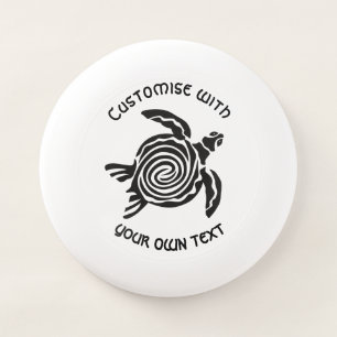 Custom Text Tribal Turtle Design Wham-O Frisbee