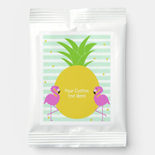 Custom Text Tropical Flamingos Lemonade Drink Mix
