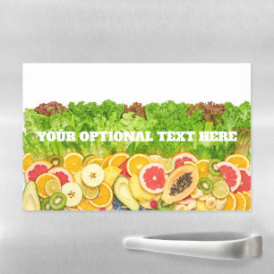Custom Text Tropical Fruits Magnetic Dry Erase Sheet
