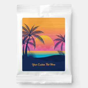 Custom Text Tropical Island Sunset Margarita Drink Mix