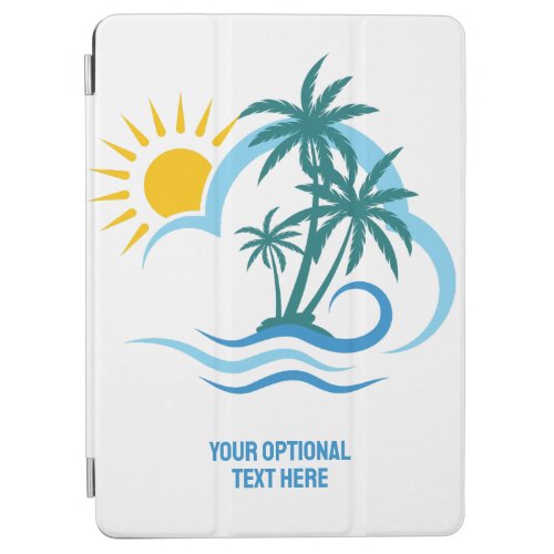 Custom Text Tropical Islands iPad Air Cover