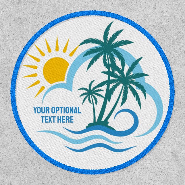 Custom Text Tropical Islands Patch (Front)
