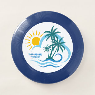 Custom Text Tropical Islands Wham-O Frisbee
