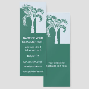 Custom Text Tropical Palm Tree Bookmarks