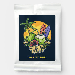 Custom Text Tropical Summer Party Margarita Drink Mix