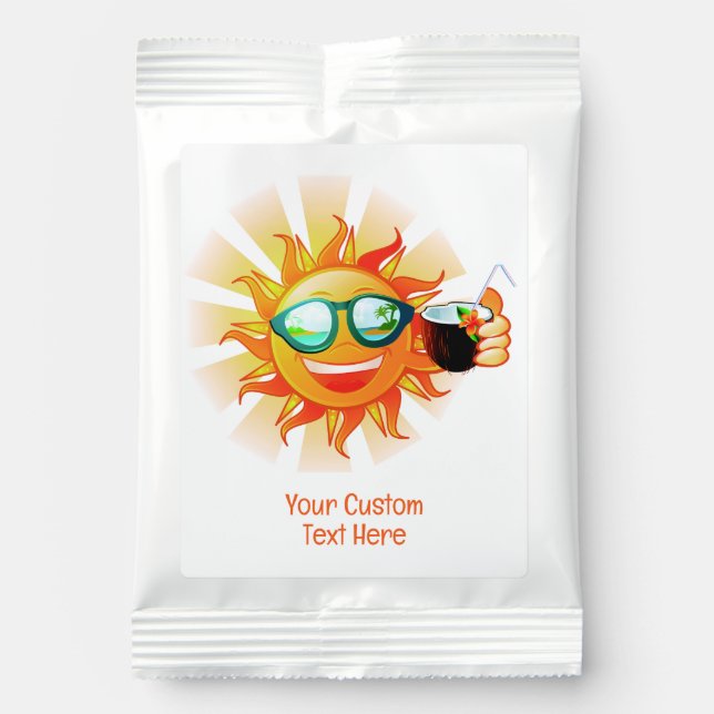 Custom Text Tropical Sun Lemonade Drink Mix (Front)