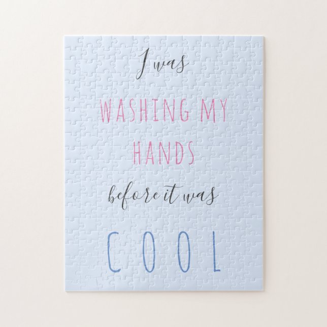 Custom text typography quarantine humor funny jigsaw puzzle (Vertical)