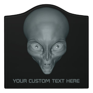 Custom text UFO Alien Door Sign