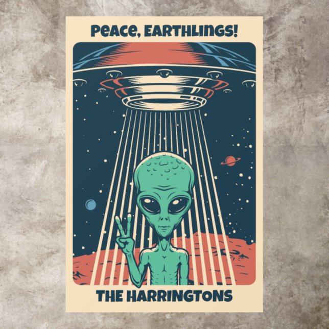 Custom Text UFO Alien Floor Decals (Insitu)