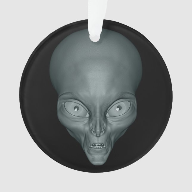 Custom text UFO Alien ornament (Front)