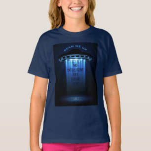 Custom text UFO Spaceship clothing T-Shirt