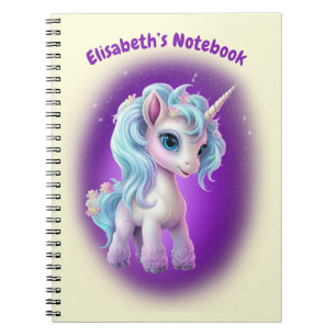 Custom text Unicorn notebook