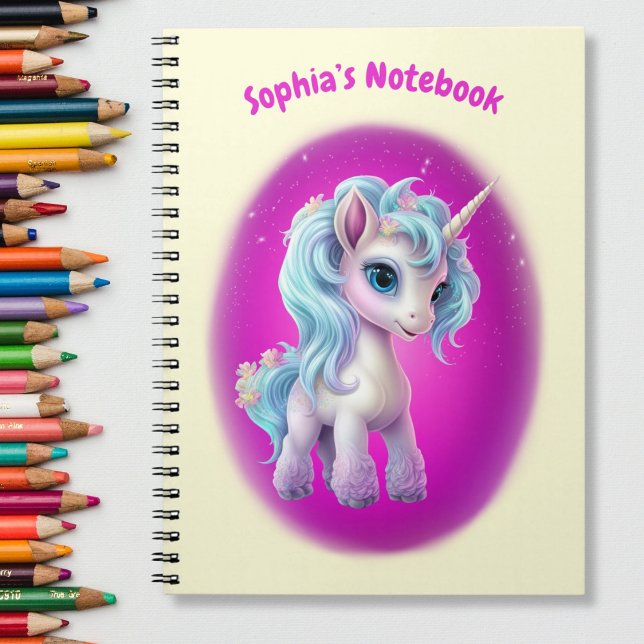 Custom text Unicorn notebook (Creator Uploaded)
