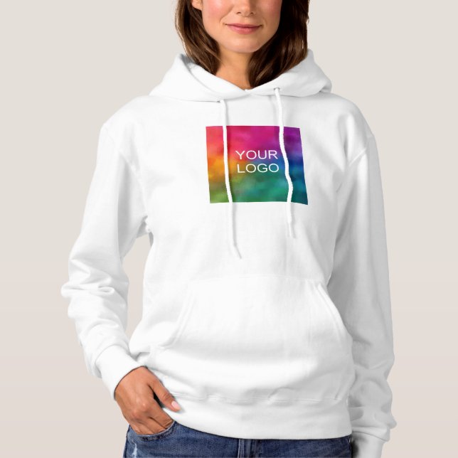 Custom Text Upload Your Logo Womens Double Sided Hoodie (Front)