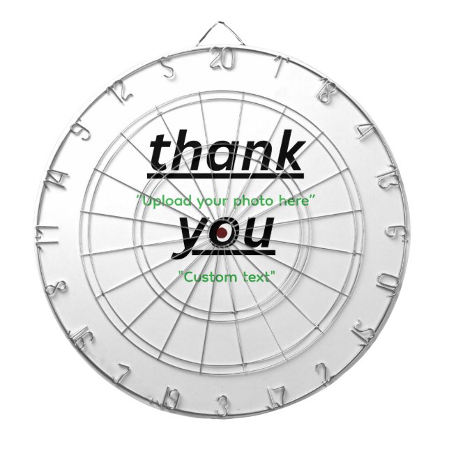 Custom Text & Upload Your Photo Personalized Dart Board (Front)