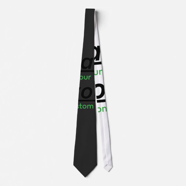 Custom Text & Upload Your Photo Personalized Neck Tie (Front)