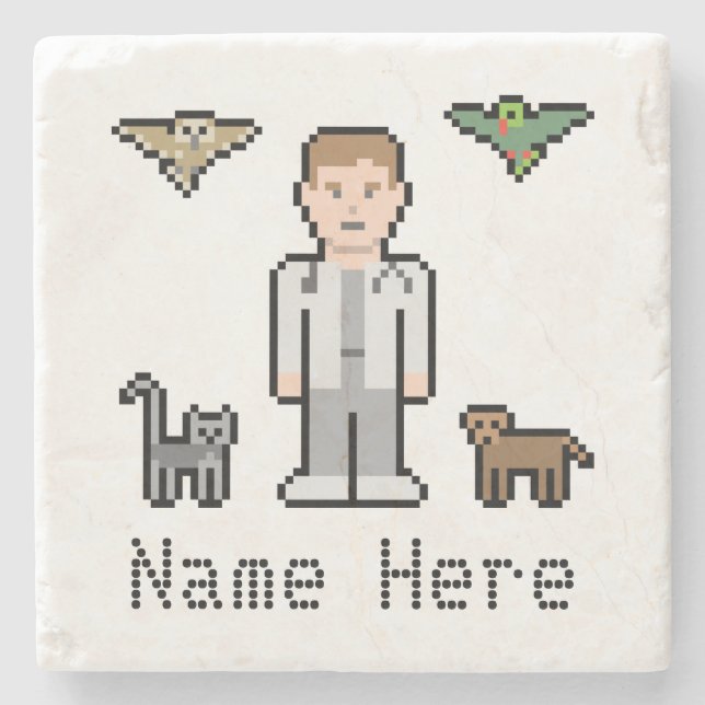 Custom Text Vet Stone Coaster (Front)