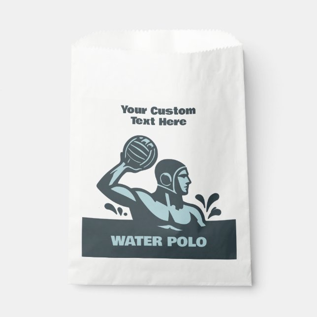 Custom Text Water Polo Favor Bag (Front)