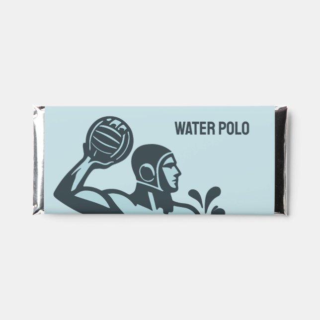 Custom Text Water Polo Hershey Bar Favors (Front)