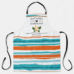 Custom Text, watercolor  Kitchen Apron
