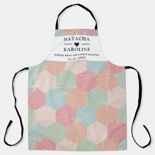 Custom Text, watercolor Kitchen Apron