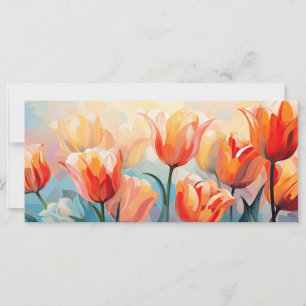 Custom Text Watercolor Tulips