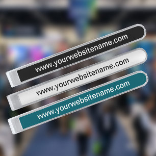Custom Text / Website URL Tie Bar