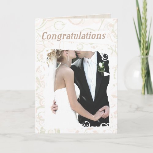 Custom Text Wedding Congratulations Card