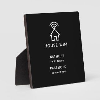 Custom text Wifi Password Network Plaque