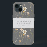 Custom Text Wildflower Botanical Florals iPhone 13 Case<br><div class="desc">This design is part of a collection and can be edited in sooo many ways.

Please reach out to us if you need any help or any additional products.</div>