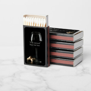 Custom text "Wine Glass" Matchboxes