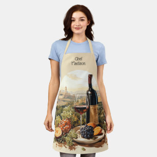 Custom Text Wine Lover's Apron