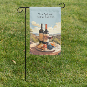 Custom Text Wine Lover's Garden Flag
