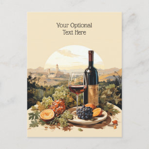 Custom Text Wine Lover's Postcard
